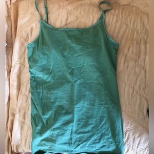 Green cami with built in bra/layer